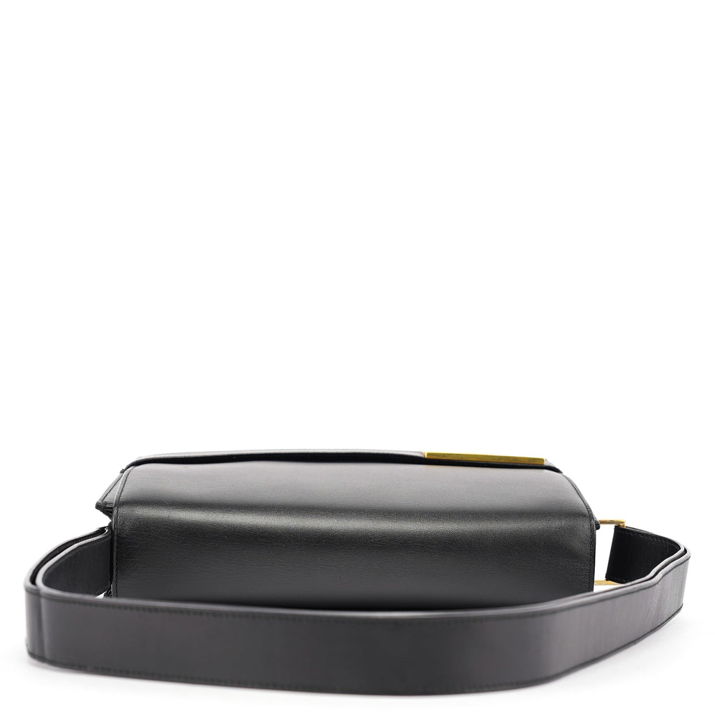 Black Calfskin Square G Shoulder Bag