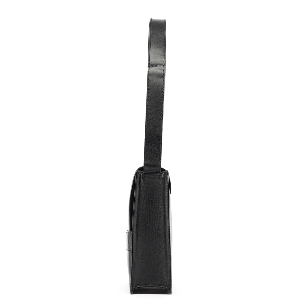 Black Calfskin Square G Shoulder Bag