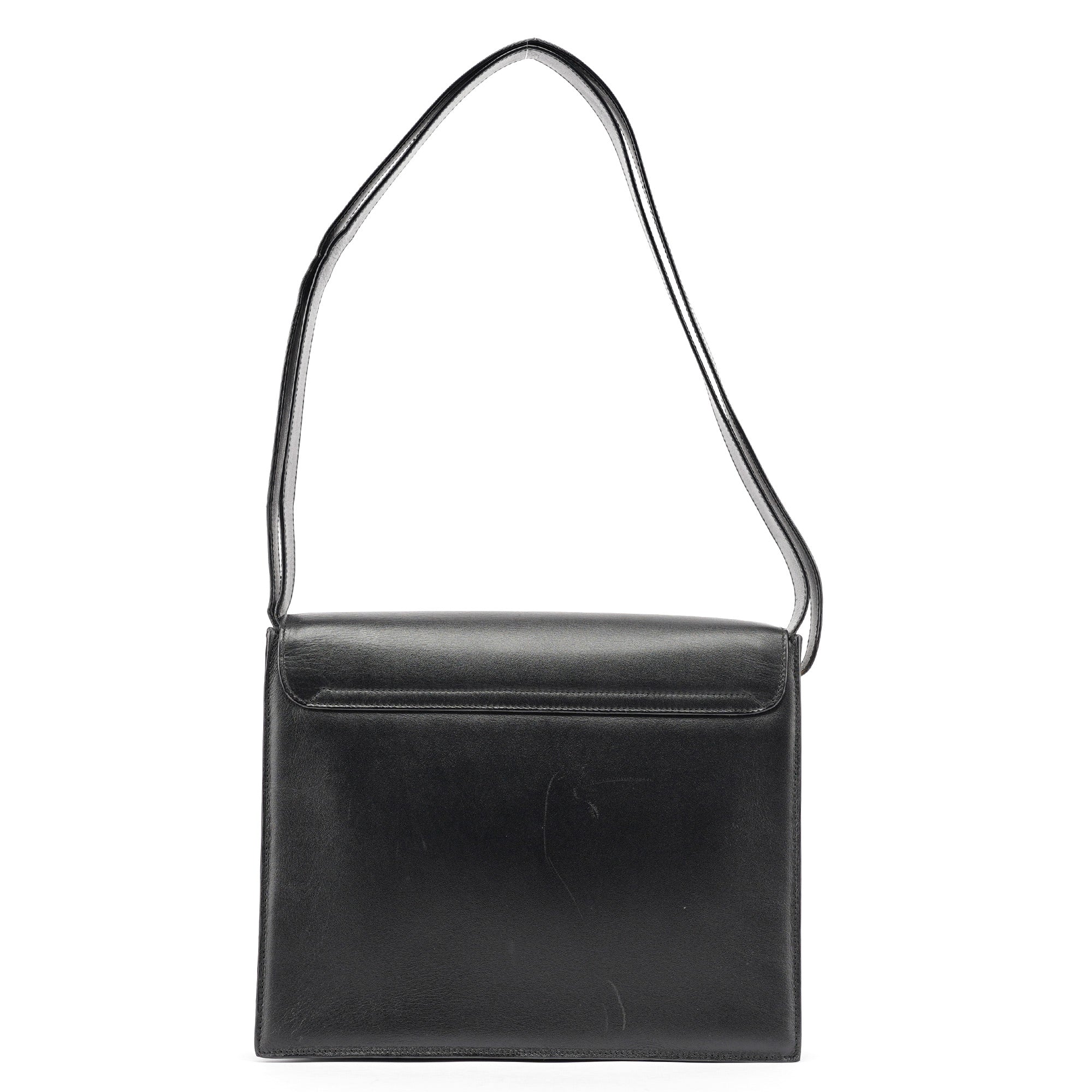 Black Calfskin Square G Shoulder Bag
