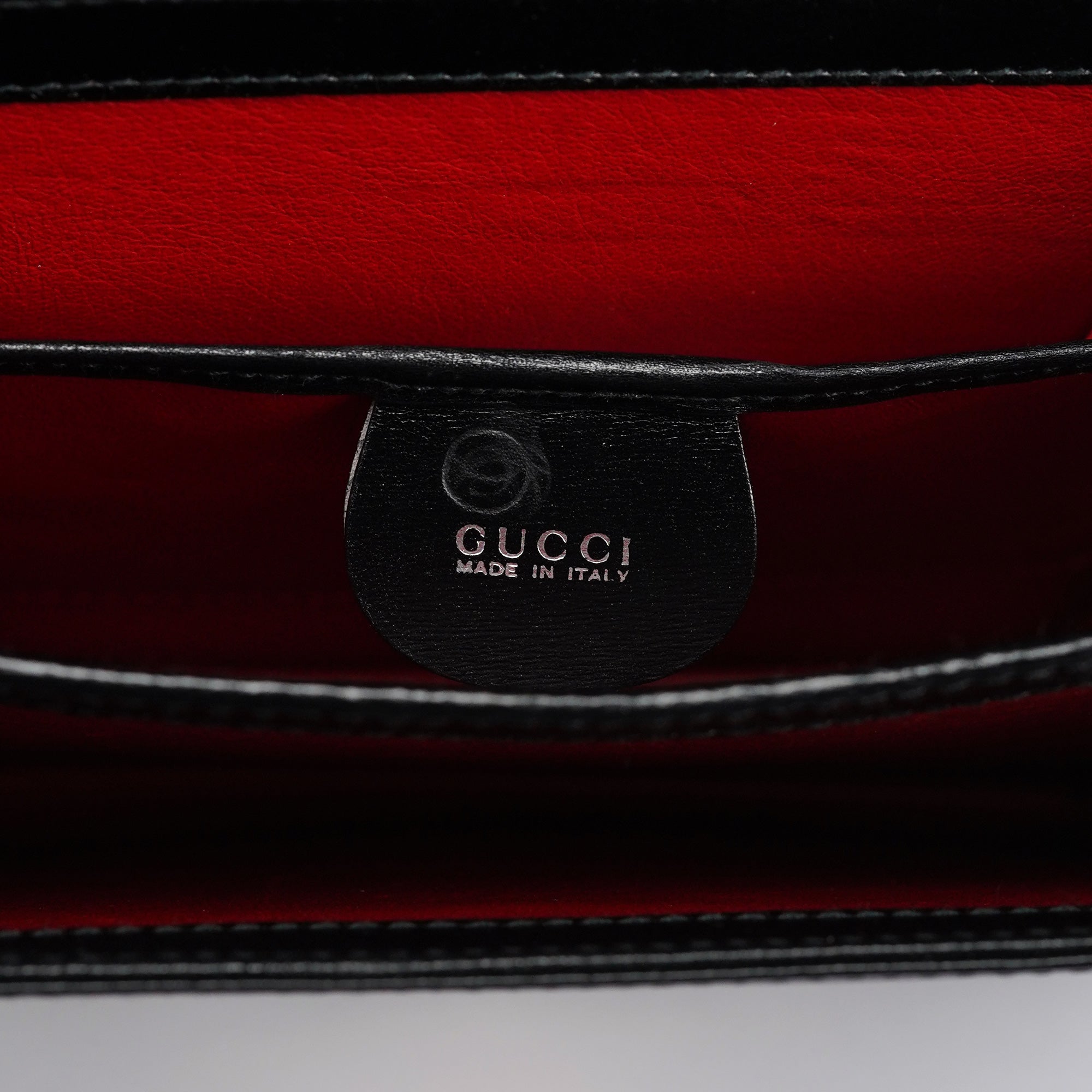 Black Calfskin Square G Shoulder Bag