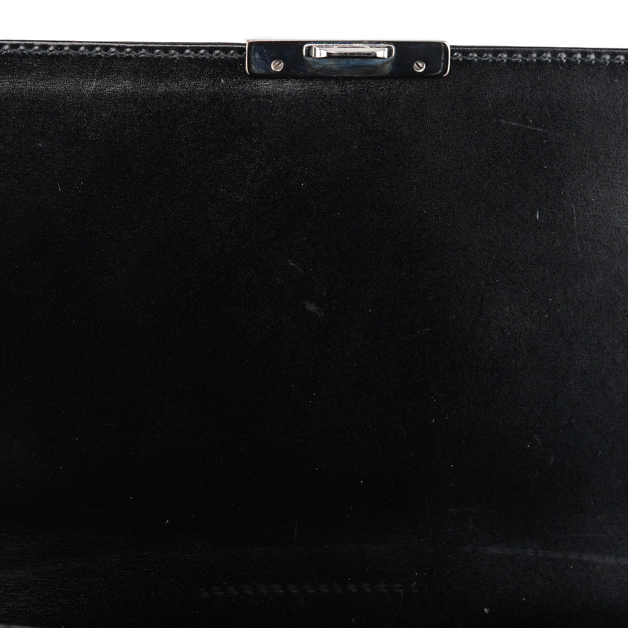 Black Calfskin Square G Shoulder Bag