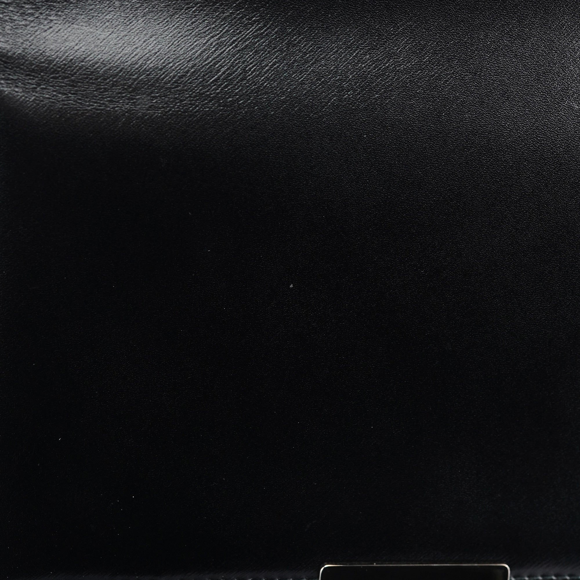 Black Calfskin Square G Shoulder Bag