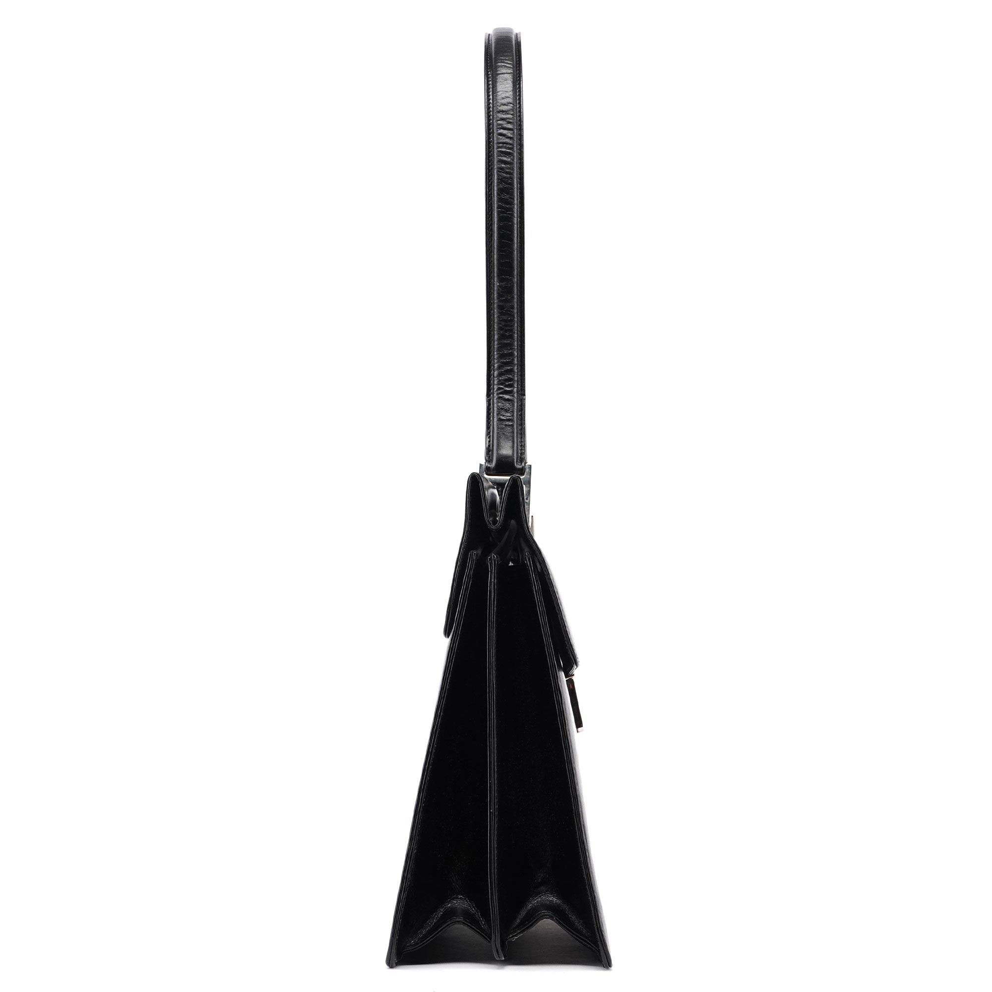 Black Calfskin Square G Shoulder Bag