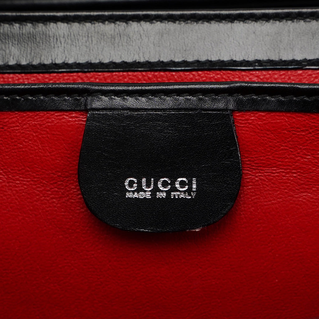 Black Calfskin Square G Shoulder Bag