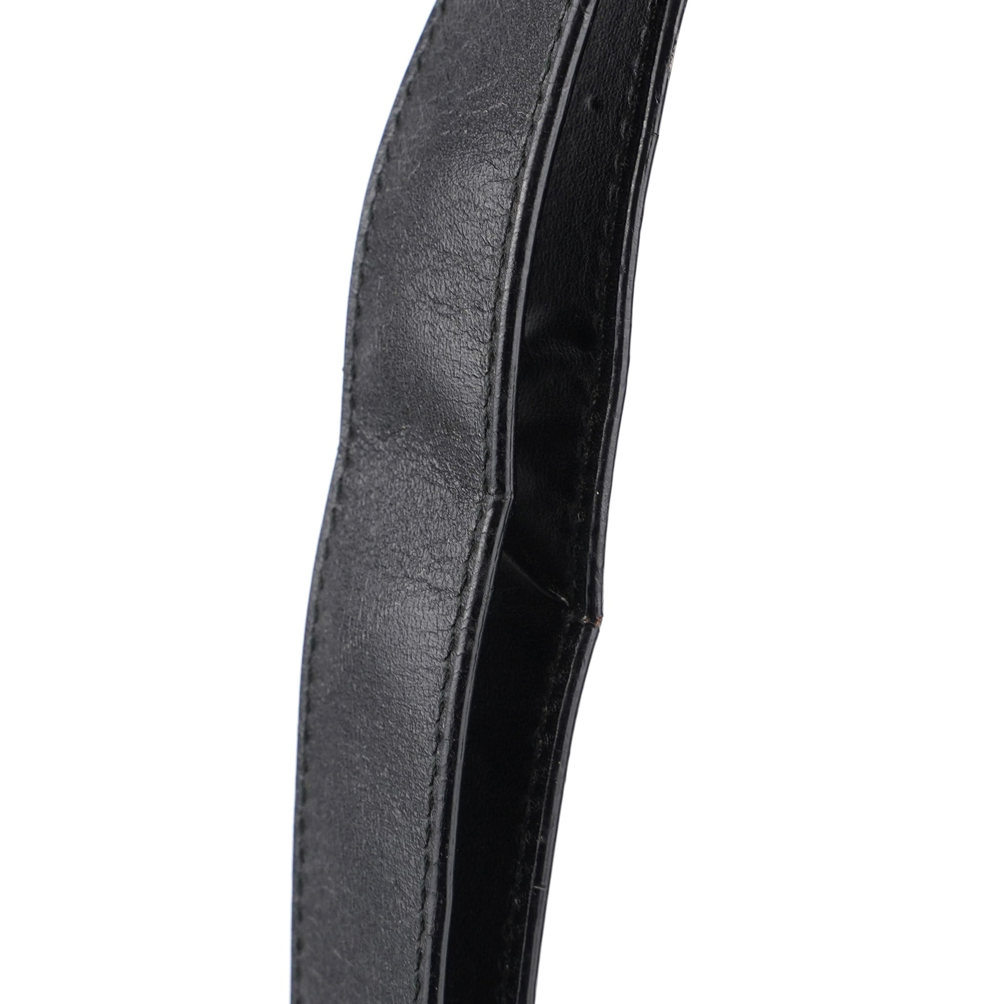 Black Calfskin Square G Shoulder Bag