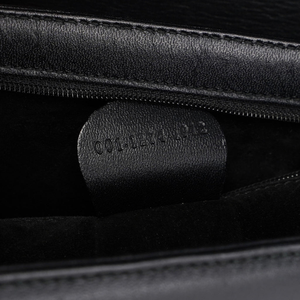 Black Calfskin Square G Shoulder Bag