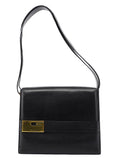 Black Calfskin Square G Shoulder Bag