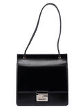 Black Calfskin Square G Shoulder Bag
