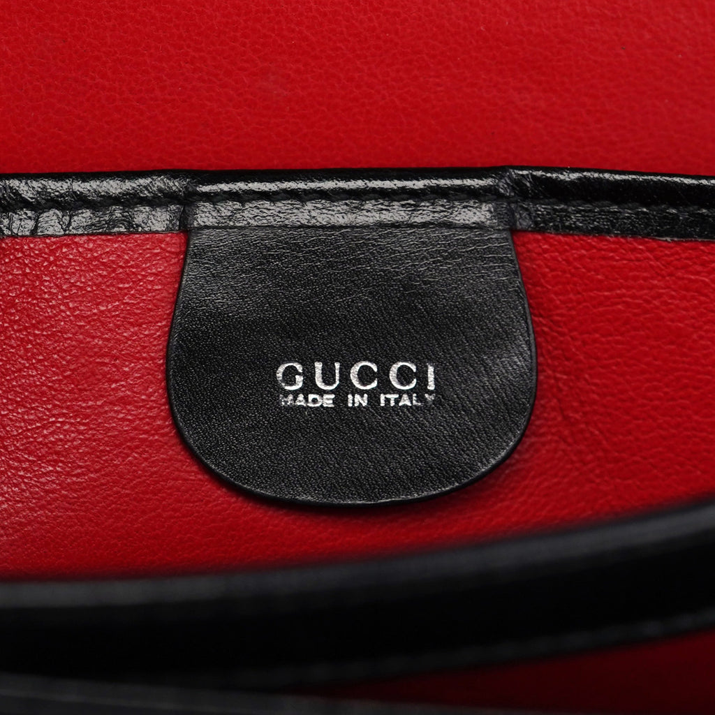 Black Calfskin Square G Shoulder Bag