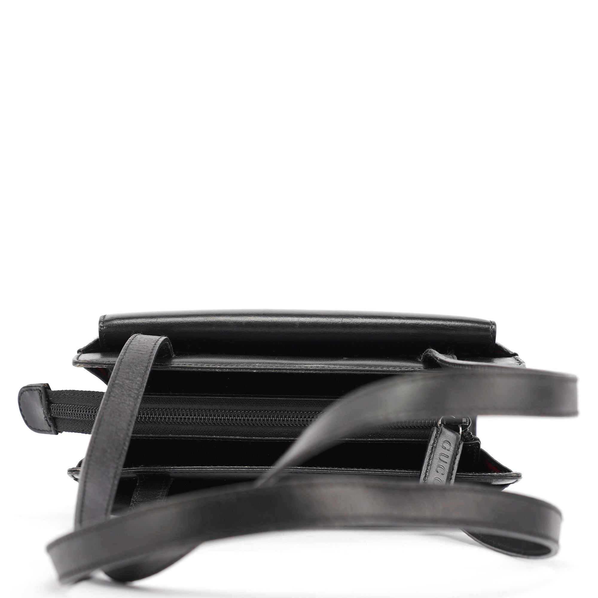 Black Calfskin Square G Tote Bag