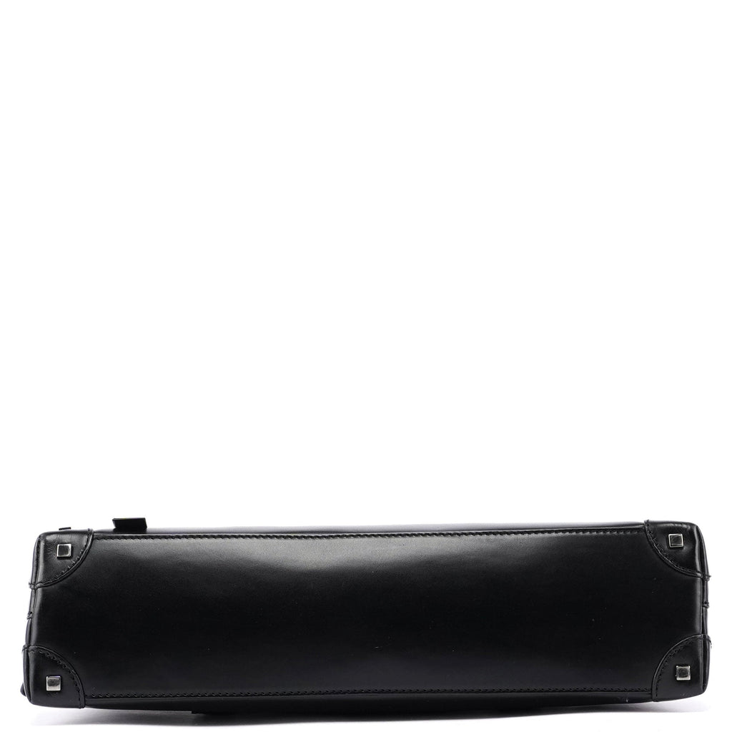 Black Calfskin Stud Tote Bag