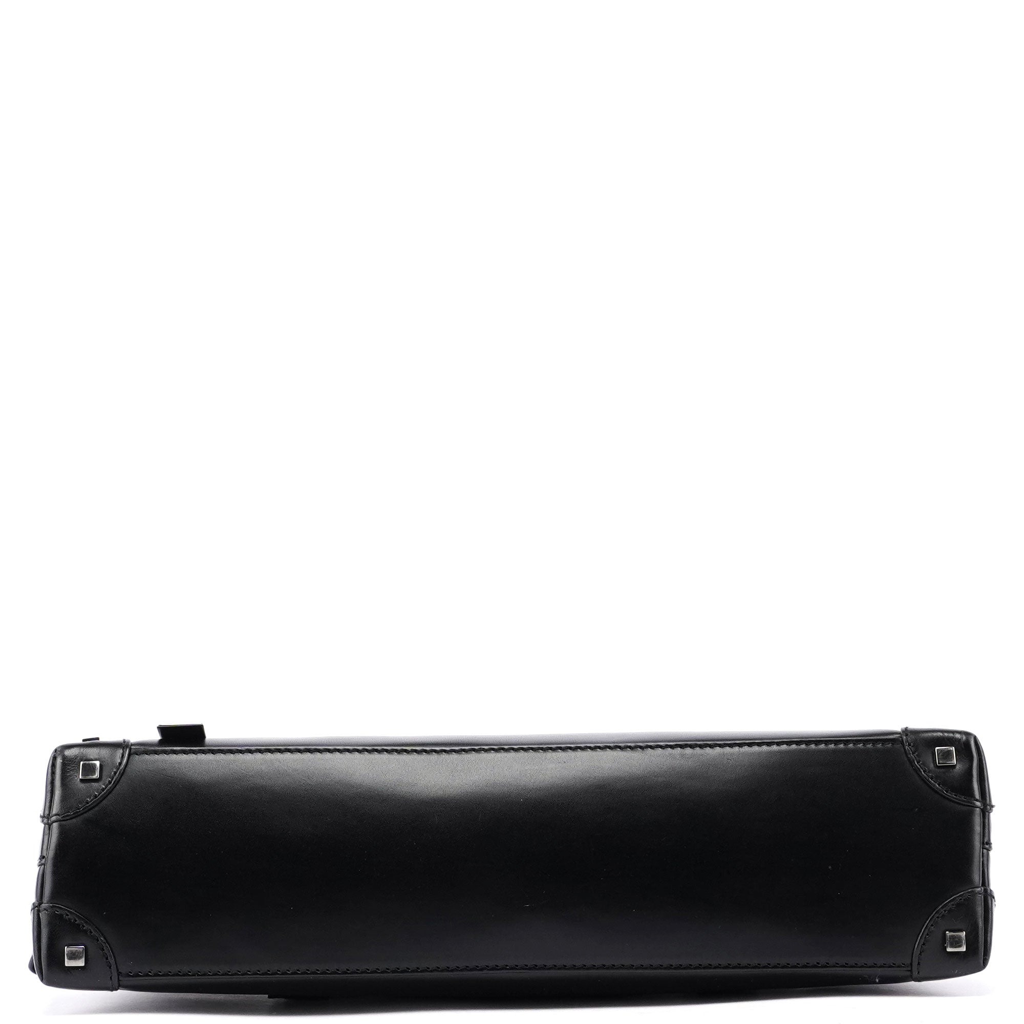 Black Calfskin Stud Tote Bag