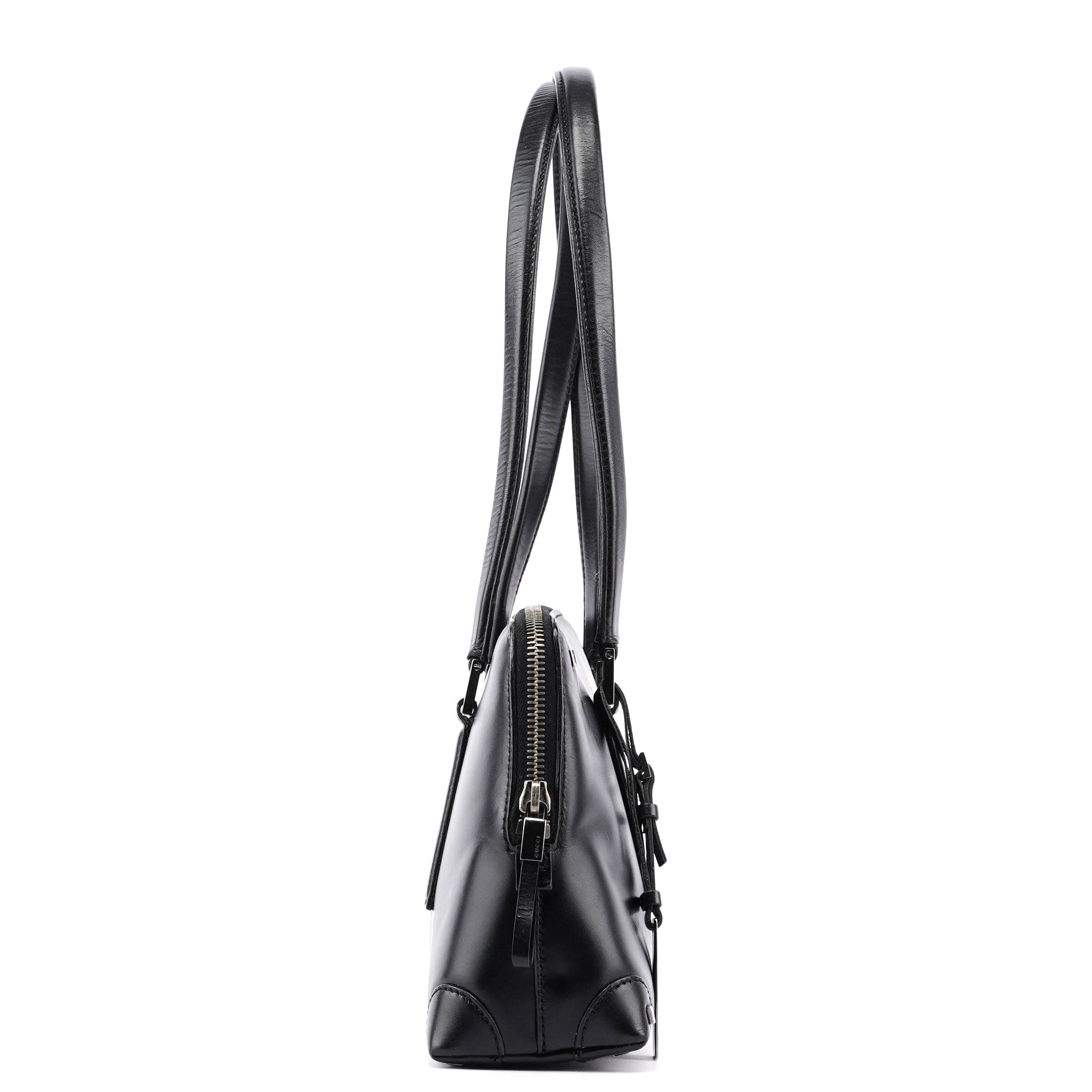 Black Calfskin Stud Tote Bag