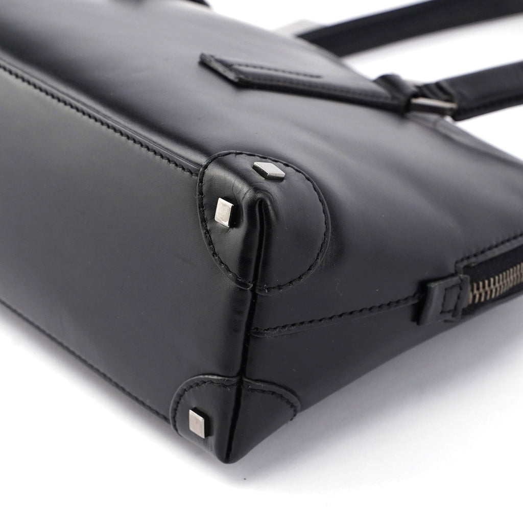 Black Calfskin Stud Tote Bag