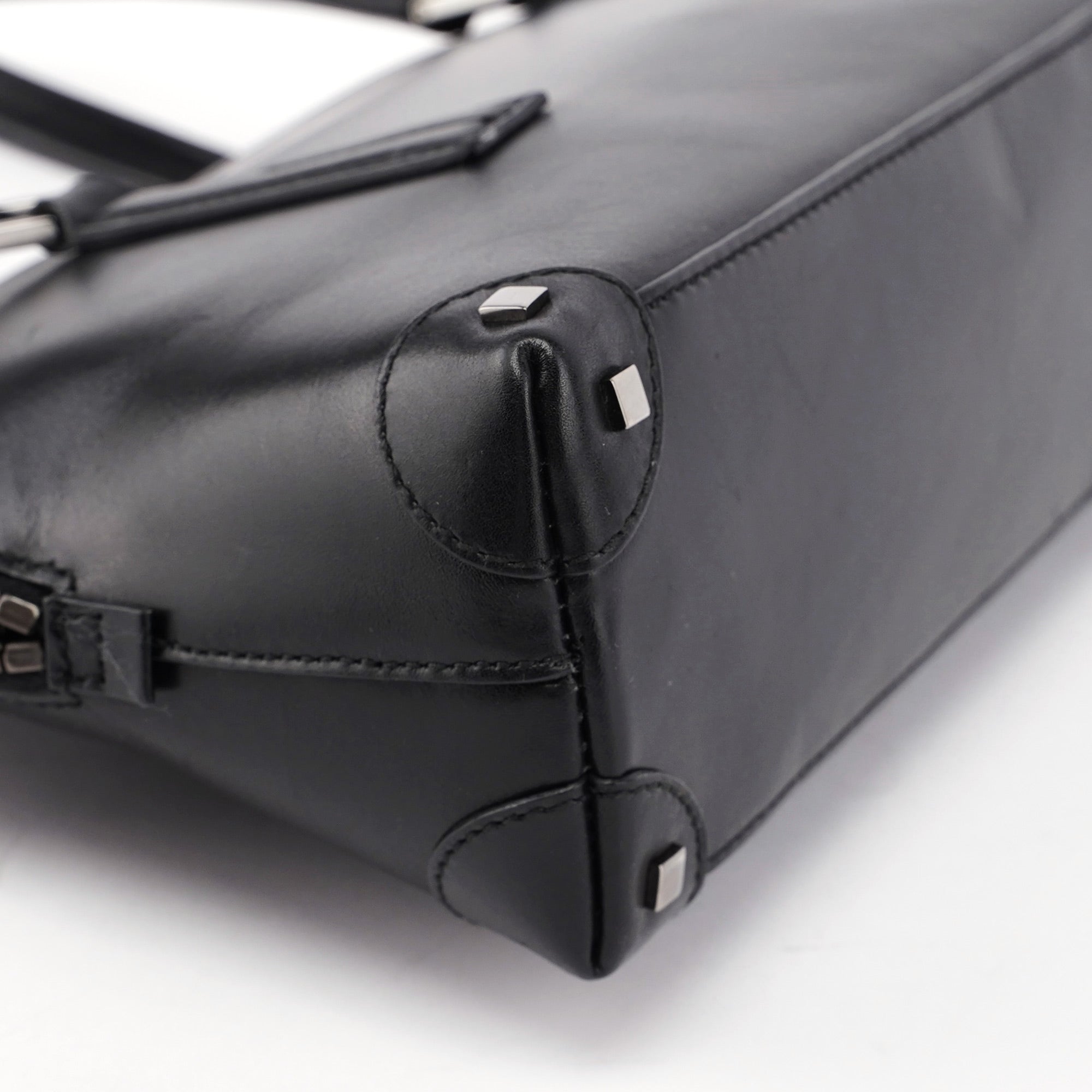 Black Calfskin Studs Tote