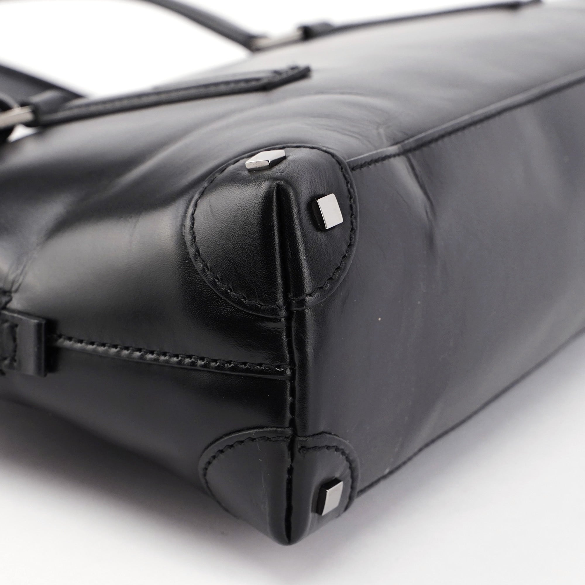 Black Calfskin Studs Tote