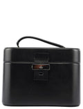 Black Calfskin Top Handle Bag