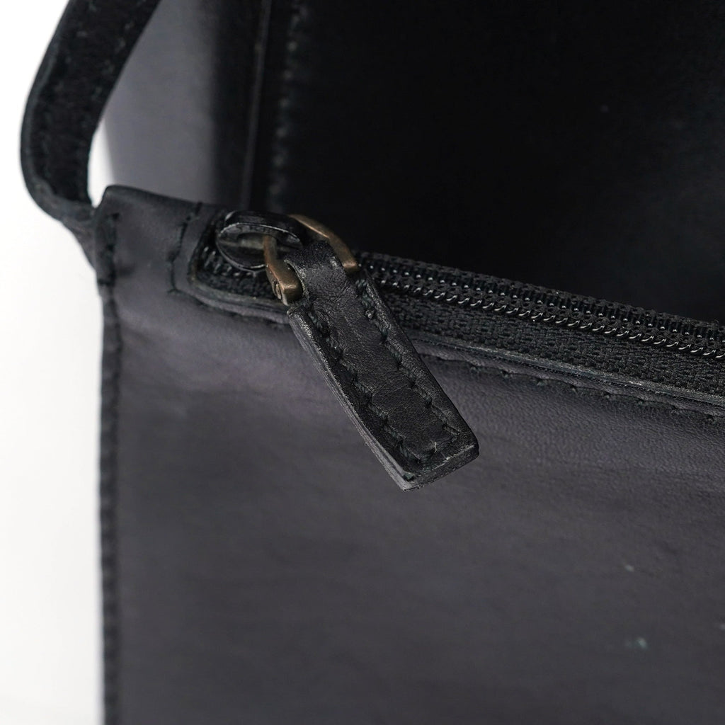 Black Calfskin Tote Bag