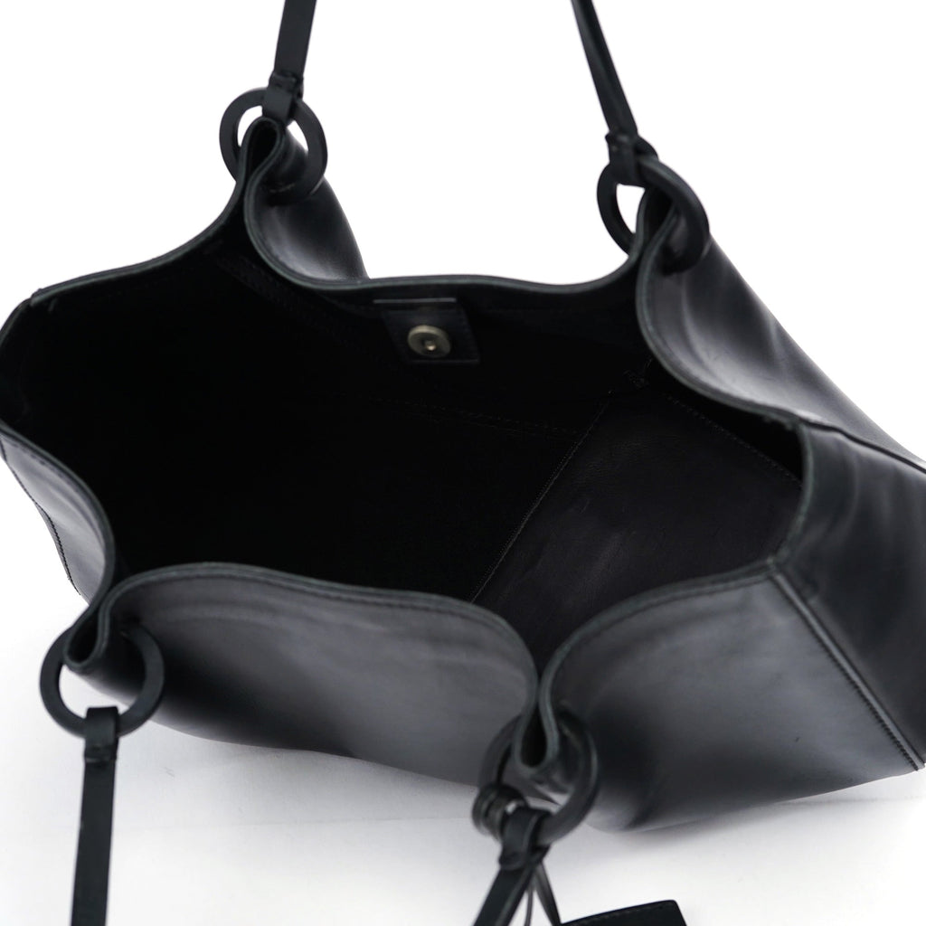 Black Calfskin Tote Bag