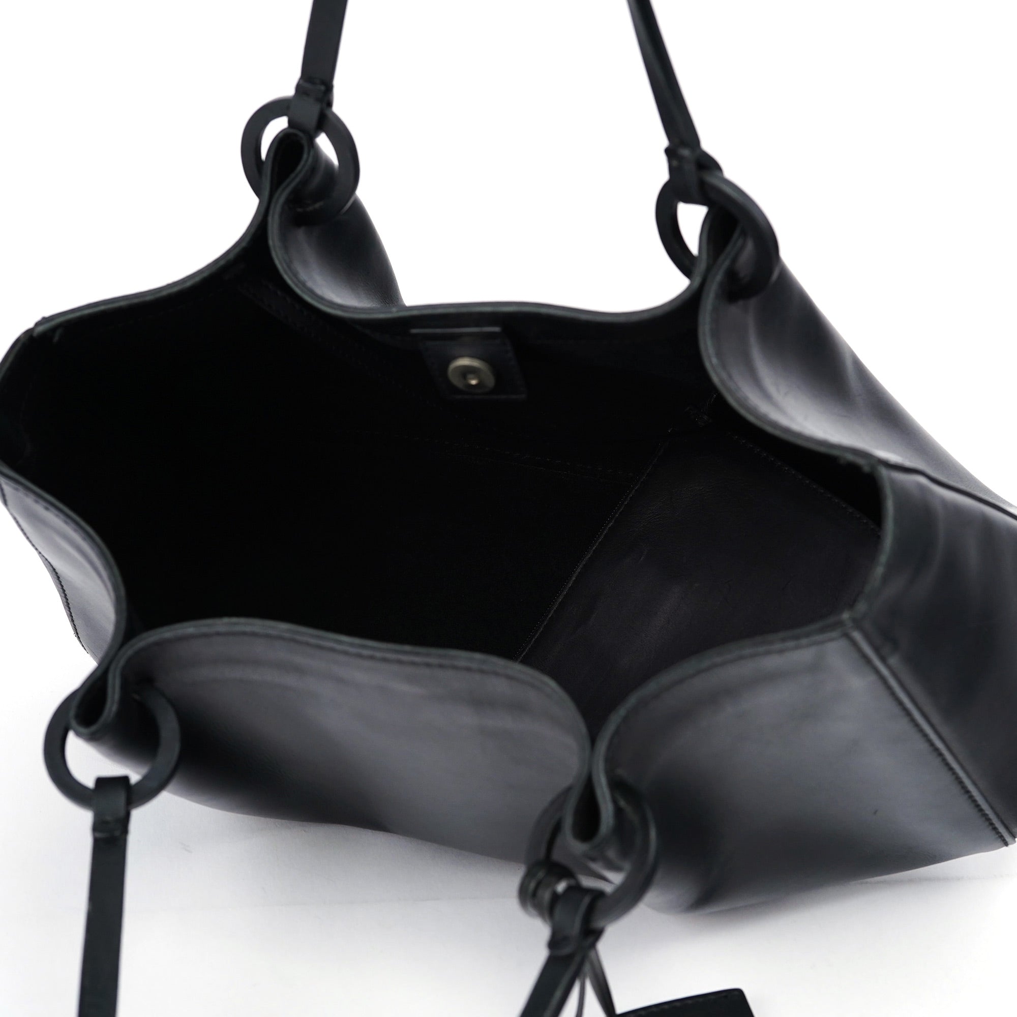 Black Calfskin Tote Bag