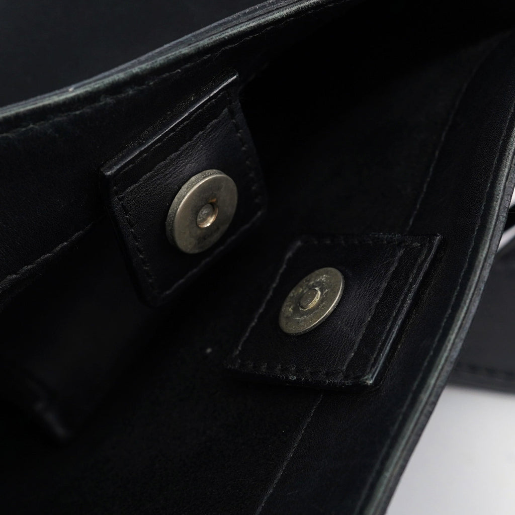 Black Calfskin Tote Bag