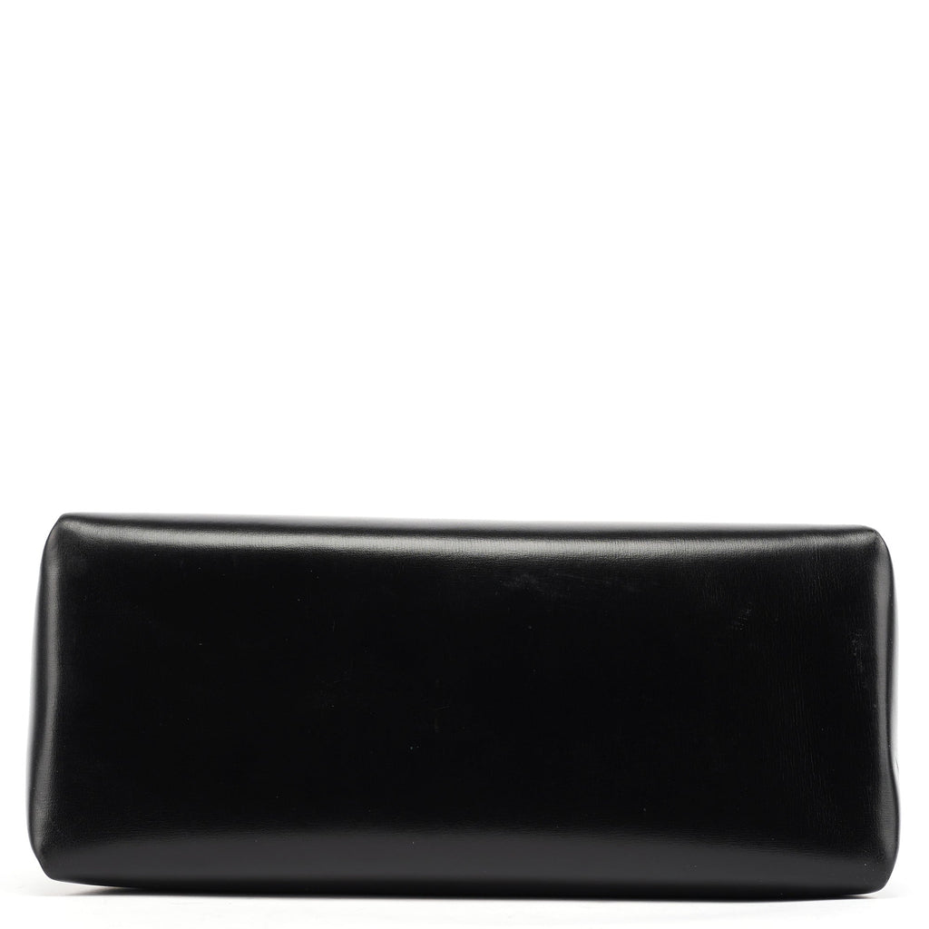 Black Calfskin Turnlock G Shoulder Bag