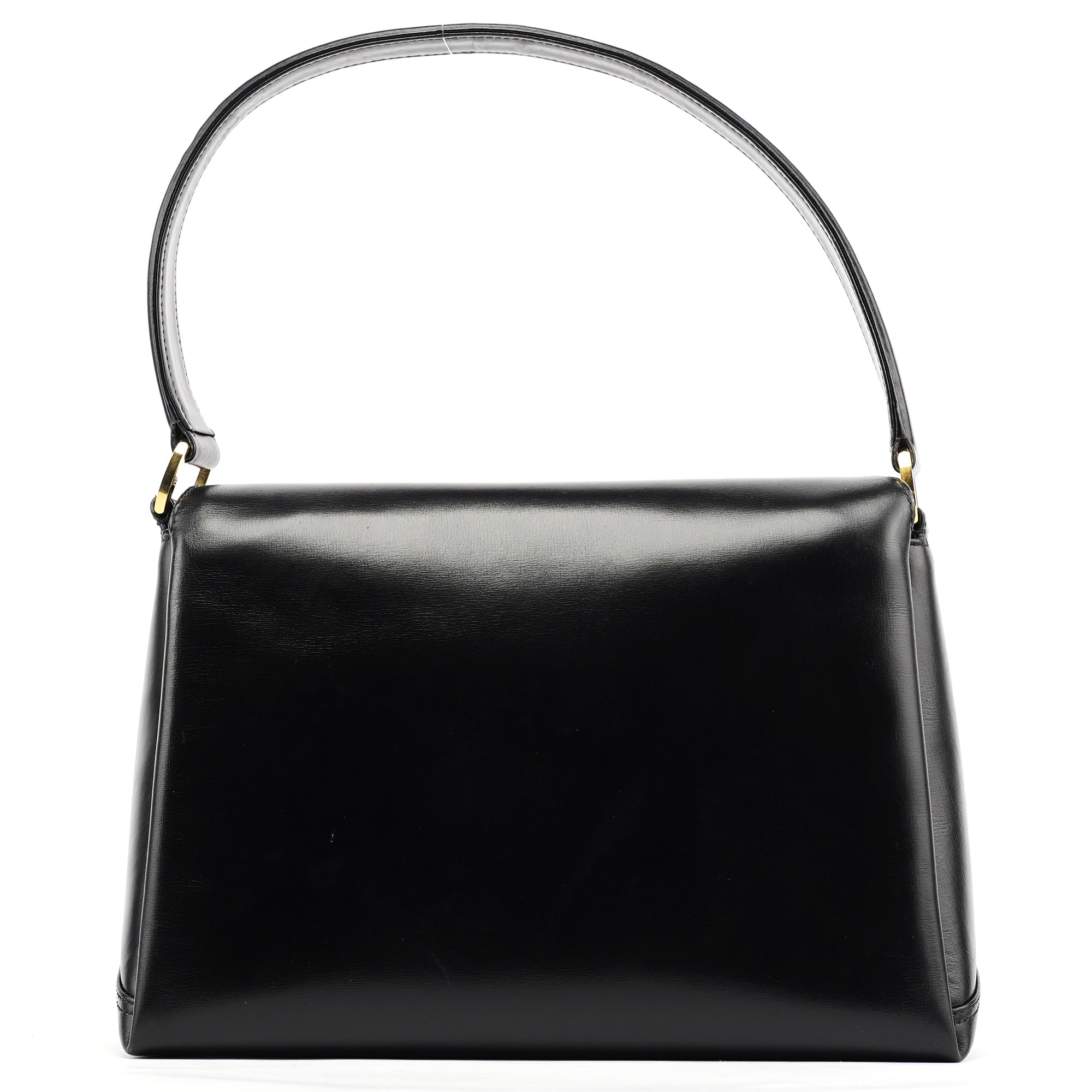 Black Calfskin Turnlock G Shoulder Bag