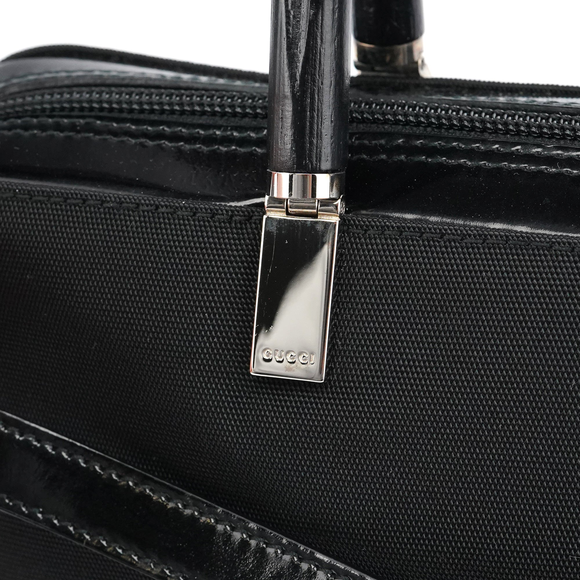 Black Canvas Bamboo 2-Way Tote Bag