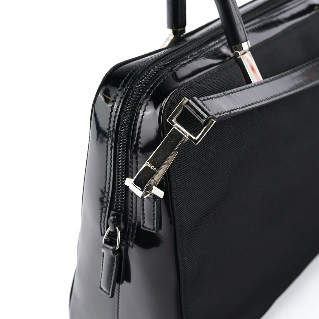 Black Canvas Bamboo 2-Way Tote Bag