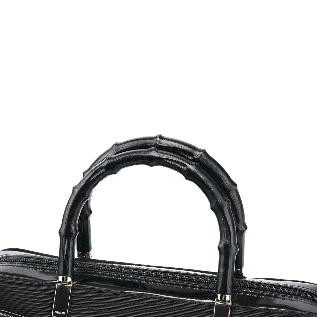 Black Canvas Bamboo 2-Way Tote Bag