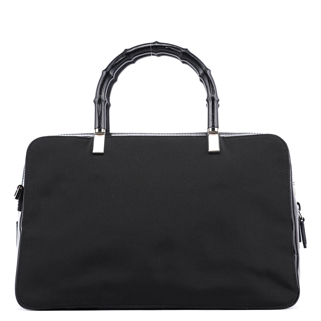 Black Canvas Bamboo 2-Way Tote Bag