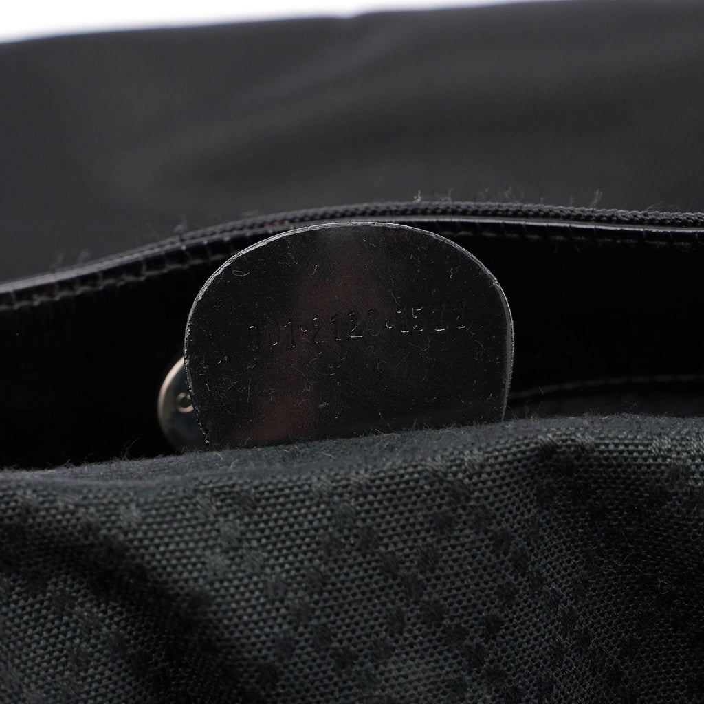 Black Canvas Bamboo Shoulder Bag