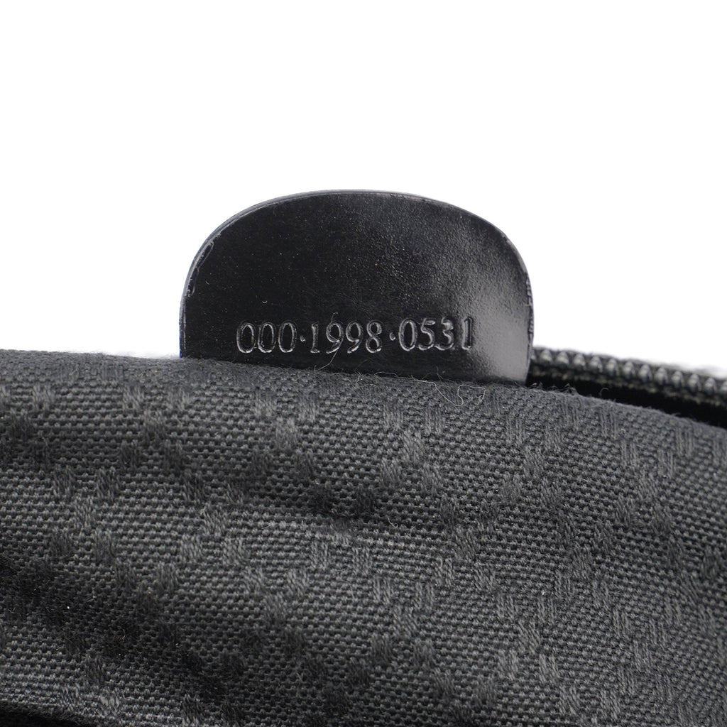 Black Canvas Bamboo Shoulder Bag