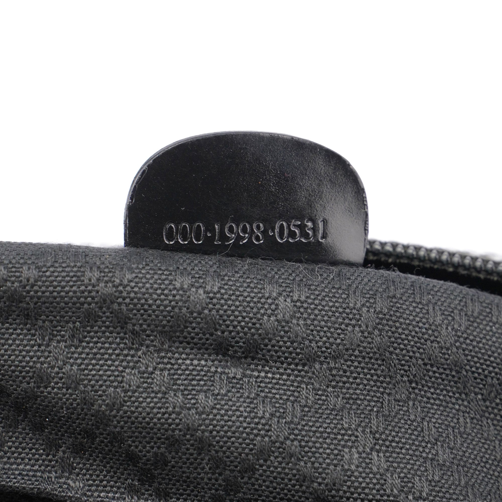 Black Canvas Bamboo Shoulder Bag