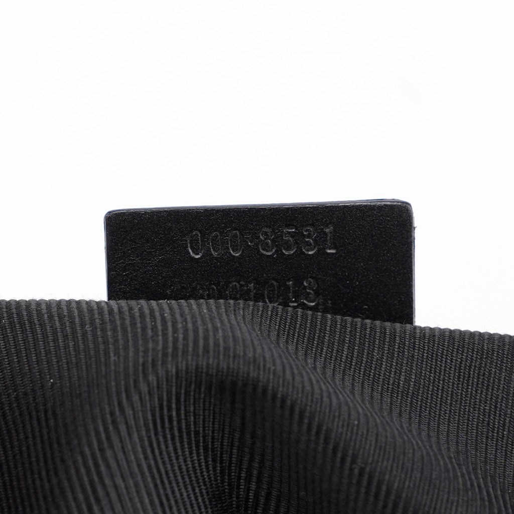 Black Canvas Bamboo Shoulder Bag