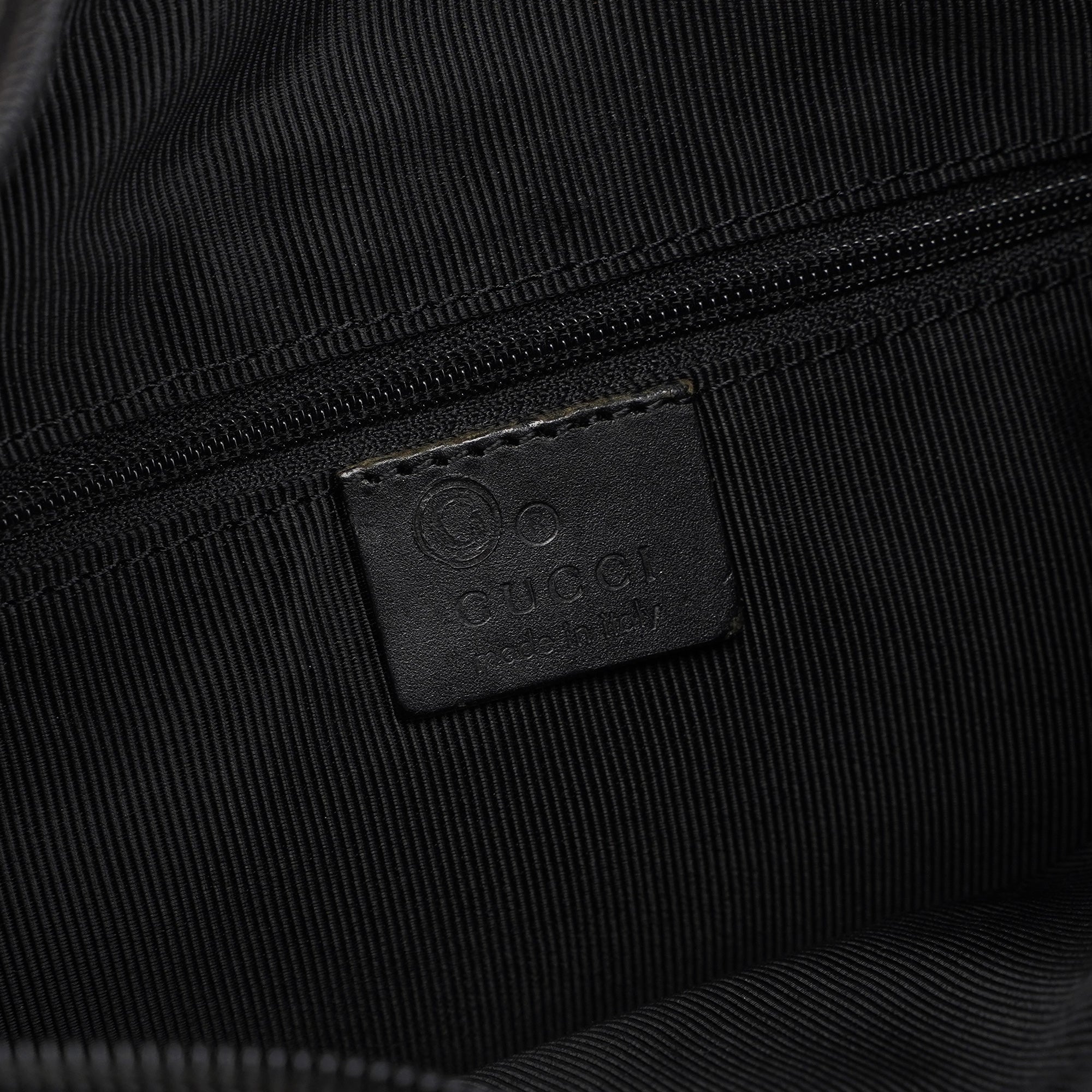Black Canvas Bamboo Shoulder Bag