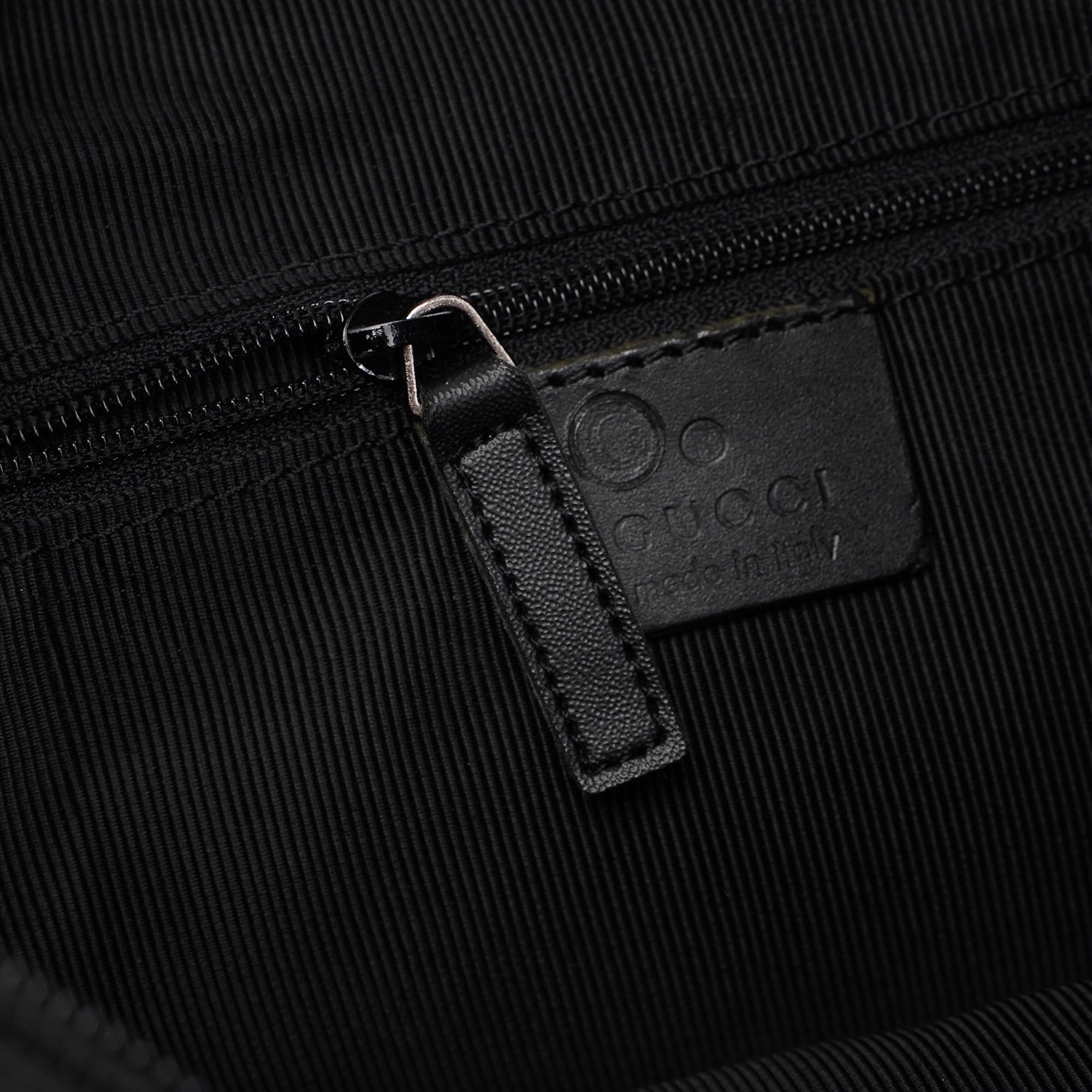 Black Canvas Bamboo Shoulder Bag