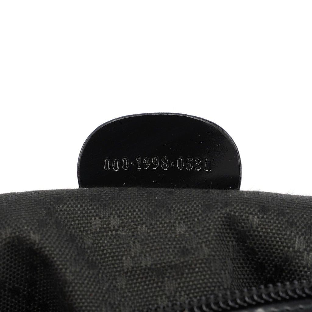 Black Canvas Bamboo Shoulder Bag