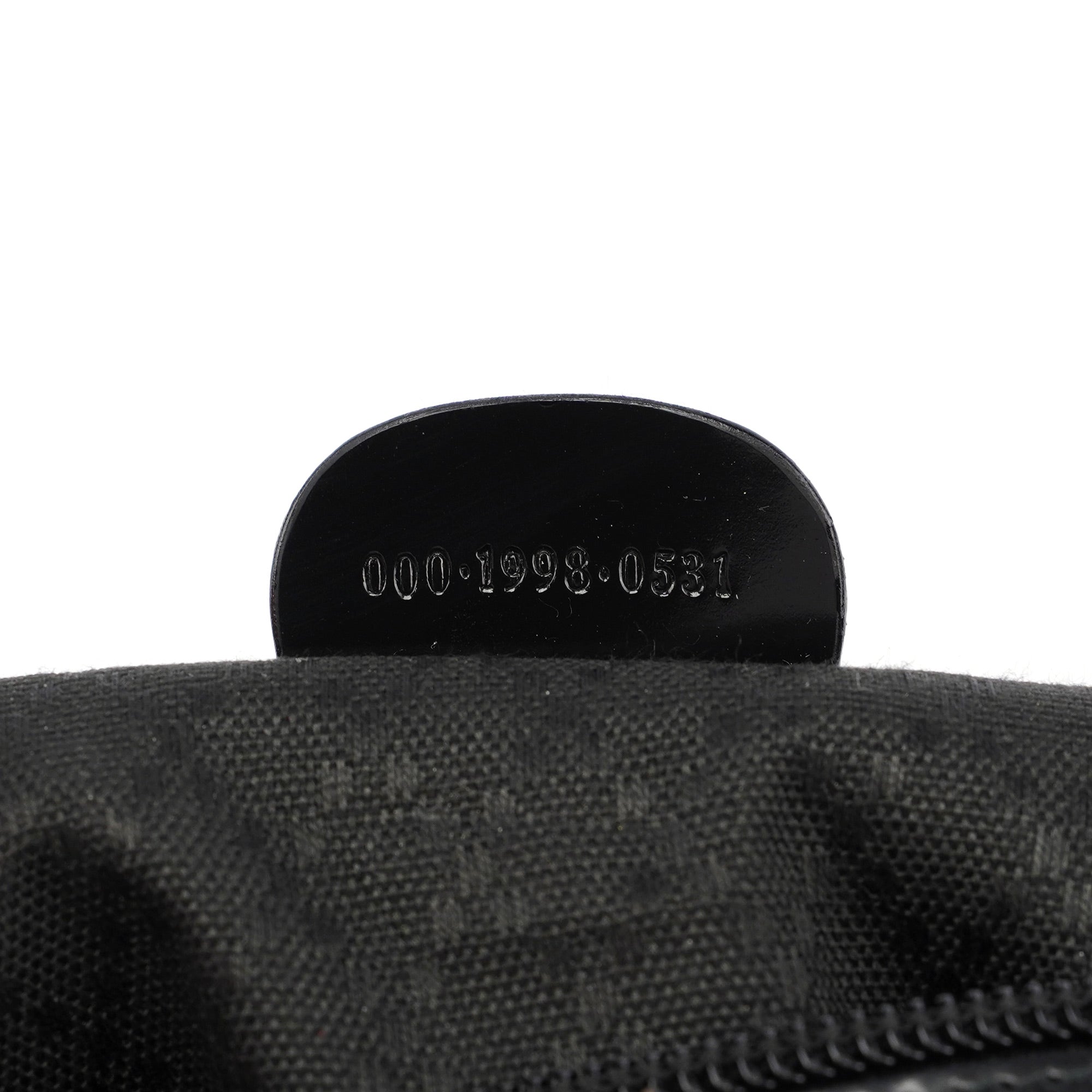 Black Canvas Bamboo Shoulder Bag