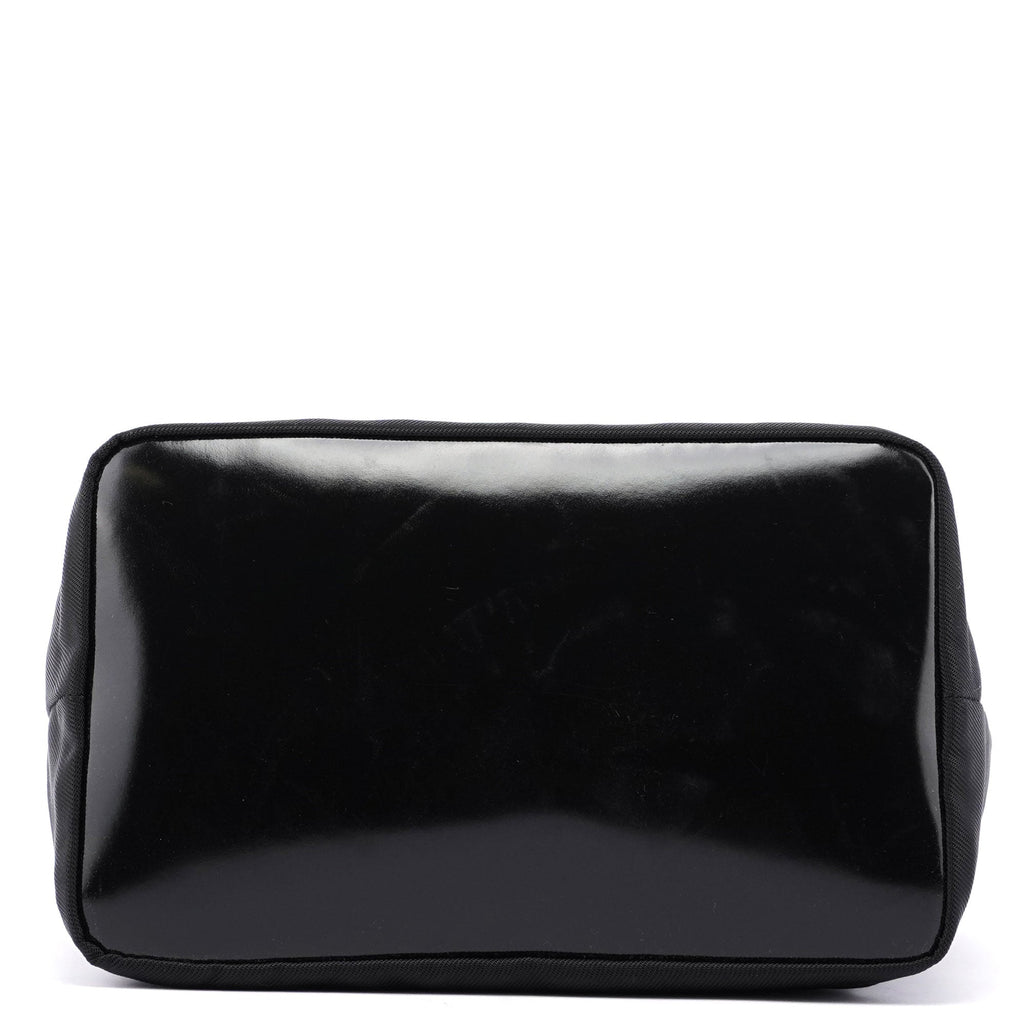 Black Canvas Bamboo Shoulder Bag