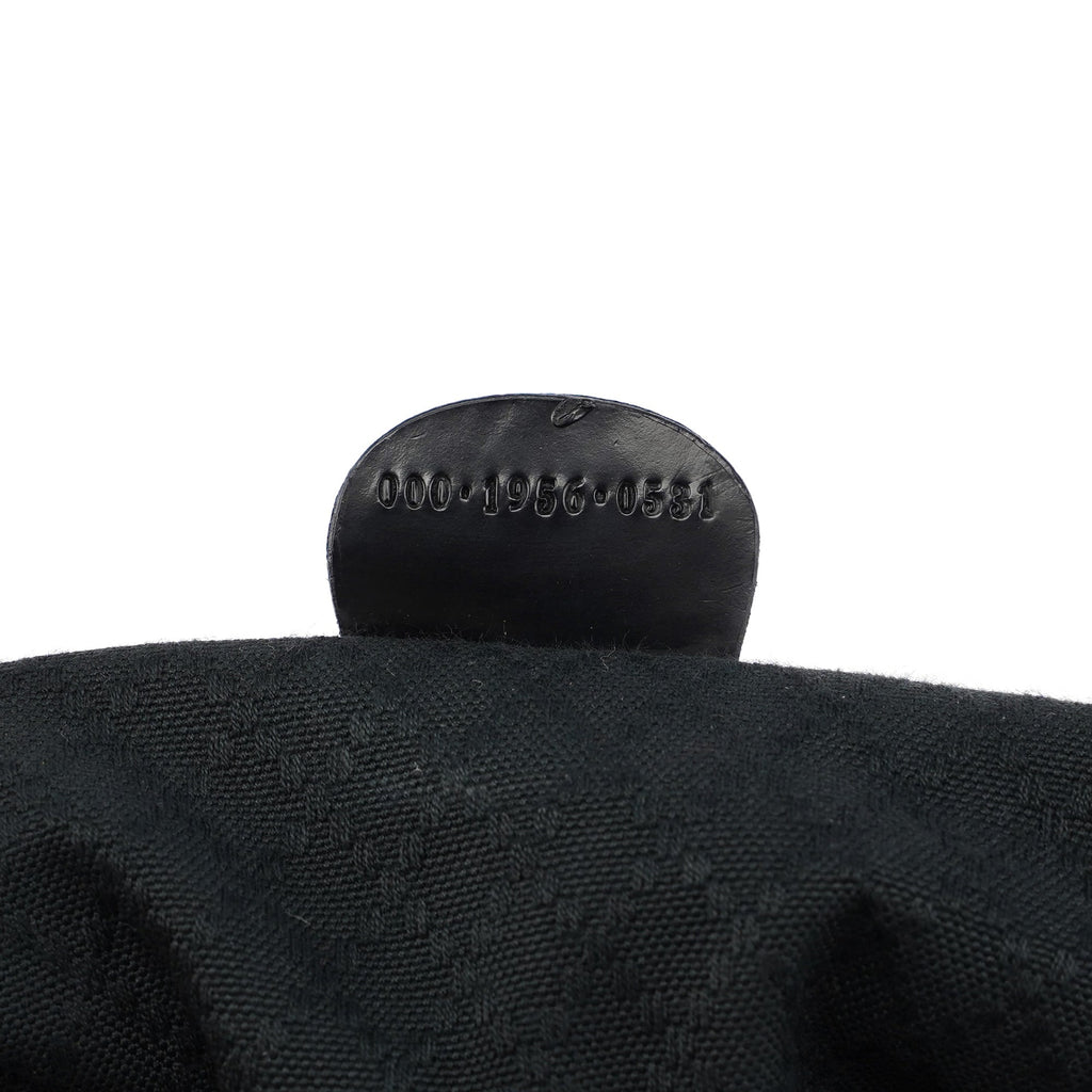 Black Canvas Bamboo Shoulder Bag