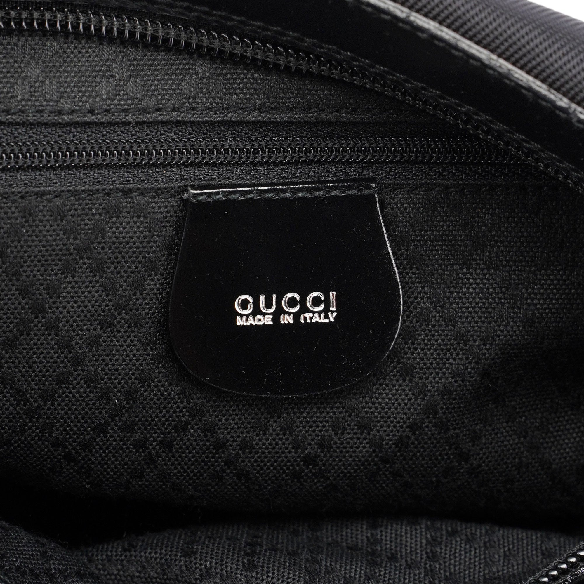 Black Canvas Bamboo Shoulder Bag