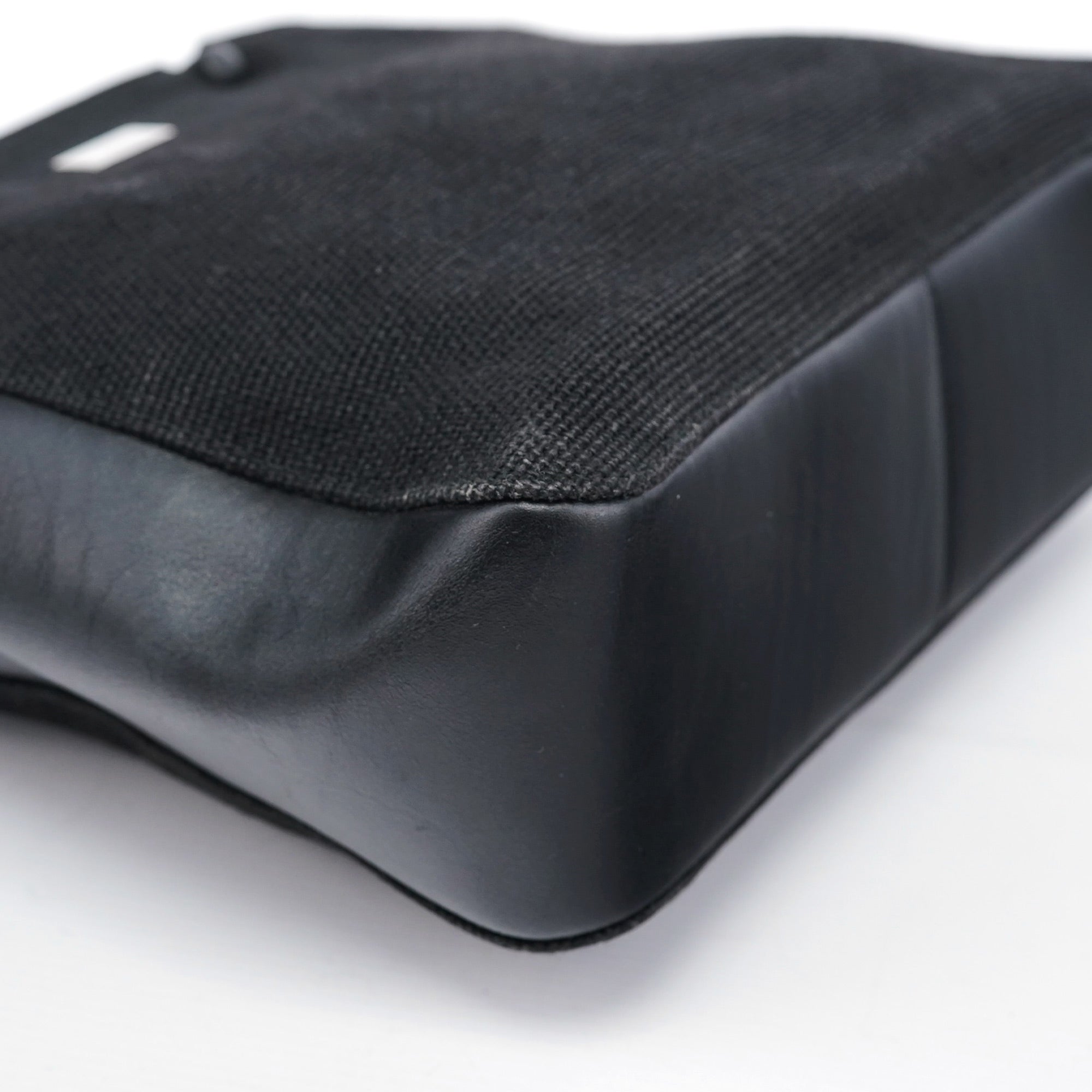 Black Canvas Bamboo Tote Bag