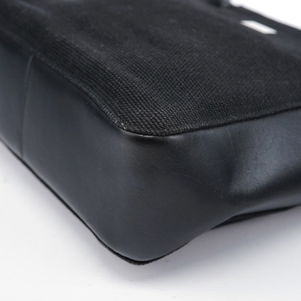 Black Canvas Bamboo Tote Bag