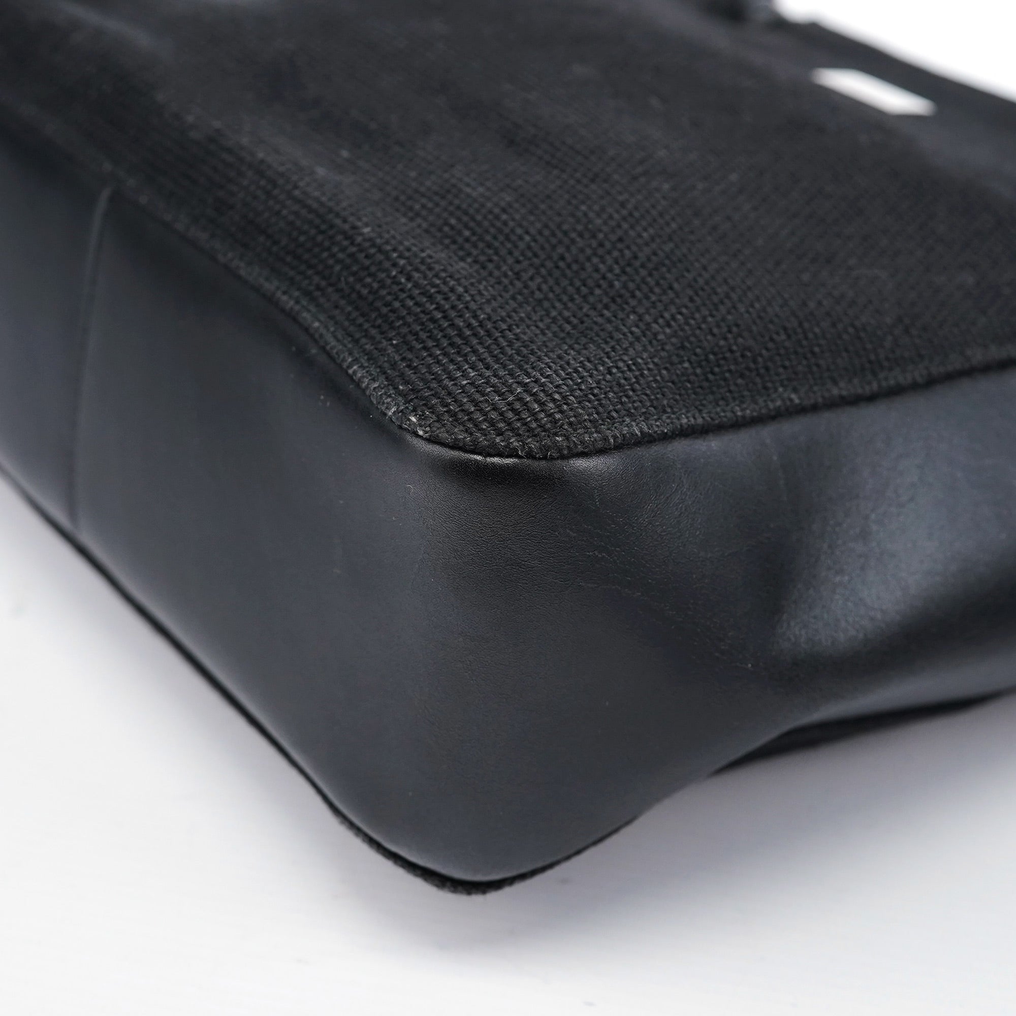 Black Canvas Bamboo Tote Bag