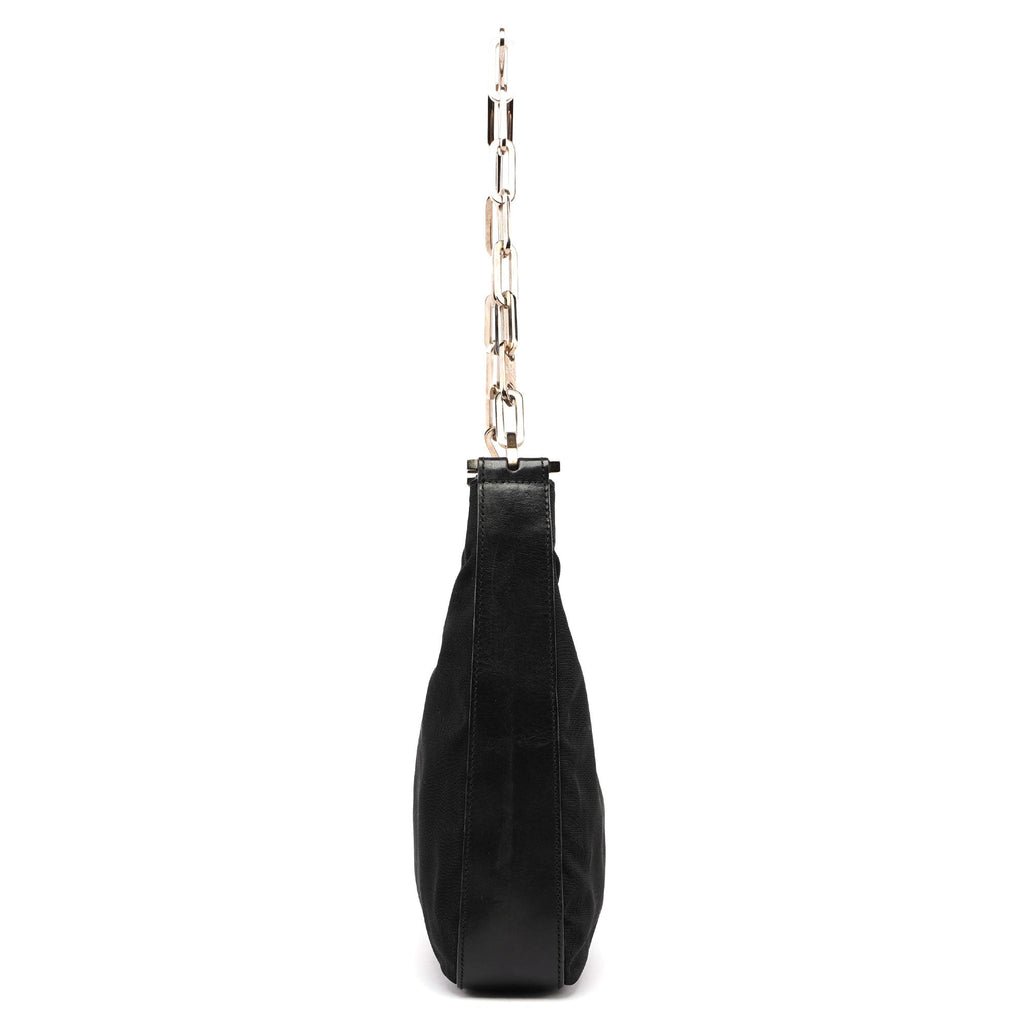 Black Canvas Chain Bag