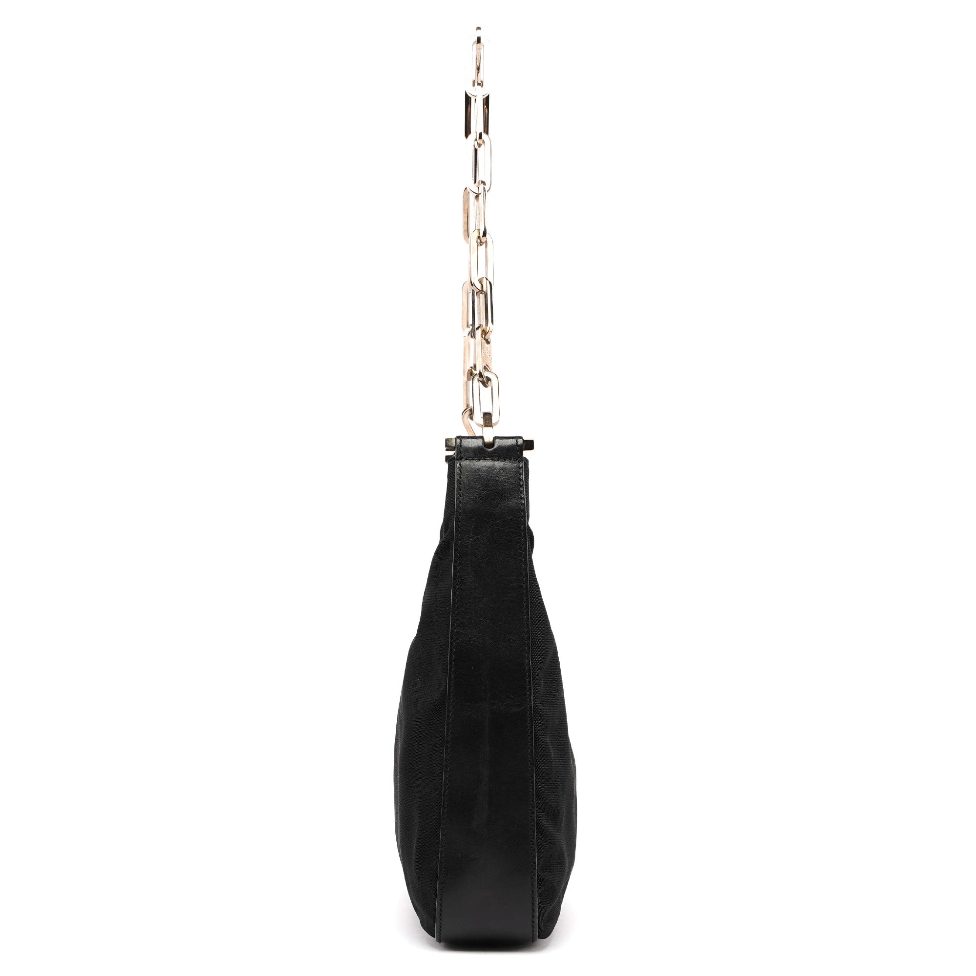 Black Canvas Chain Bag