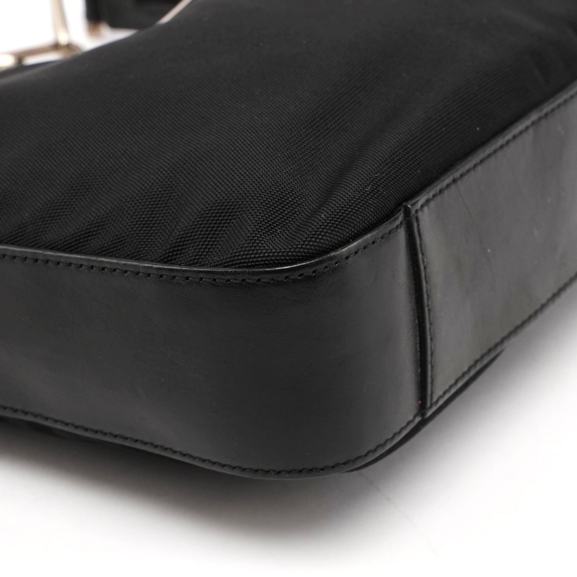 Black Canvas Chain Bag