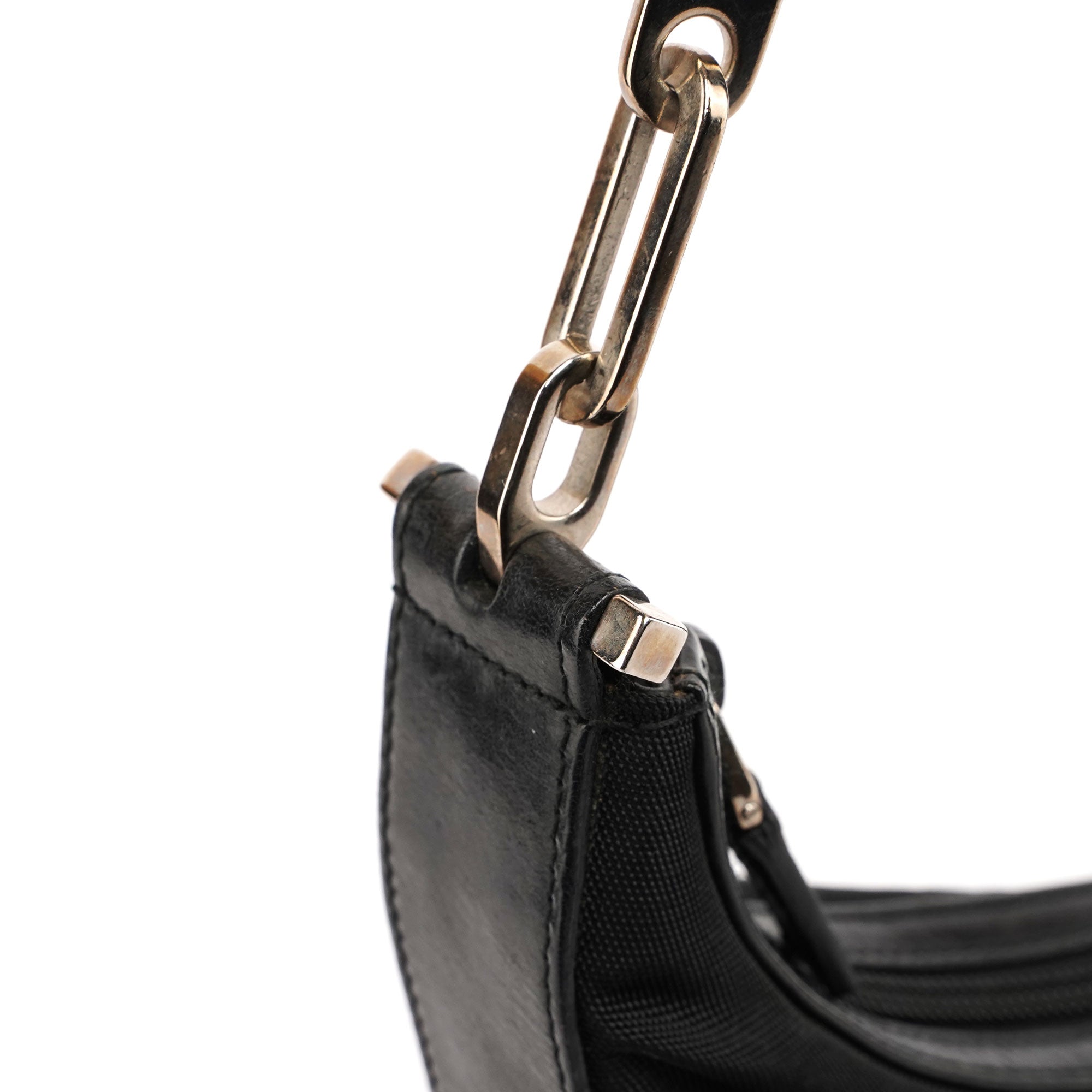 Black Canvas Chain Bag
