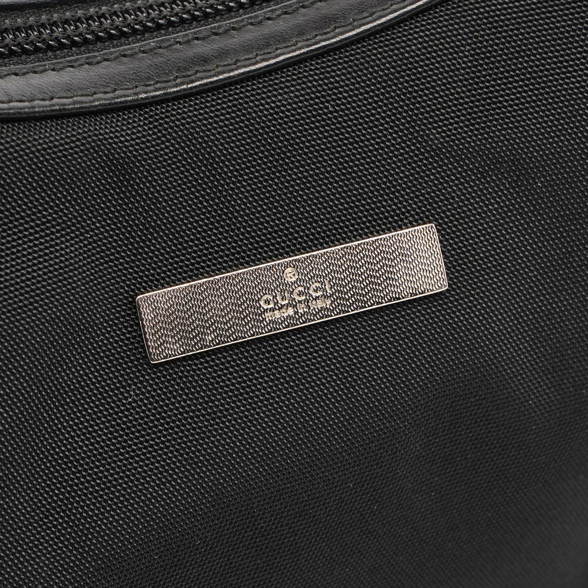 Black Canvas Chain Bag